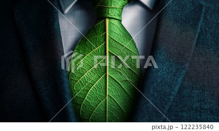 Eco-Friendly Business Concept with Leaf Tie and Suit 122235840