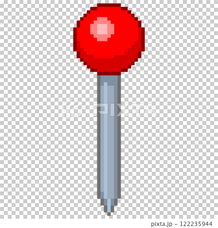 Pixel illustration of a red street 122235944