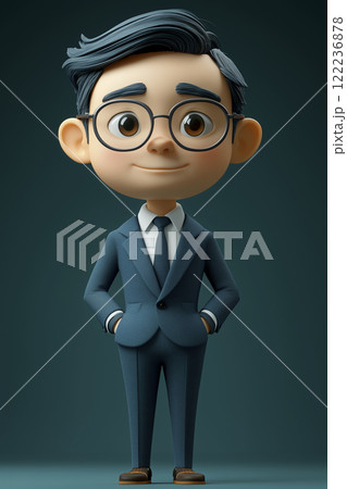 ポリゴン3Dビジネスマン「AI生成画像」 ポリゴン3Dビジネスマン「AI生成画像」 122236878