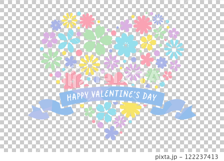 情人節心形花卉插畫 122237413