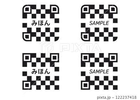 QRコードのサンプルアイコンセット 122237418