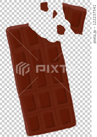 Hand-drawn illustration of a stylish broken chocolate bar Hand-drawn illustration of a stylish broken chocolate bar 122237541