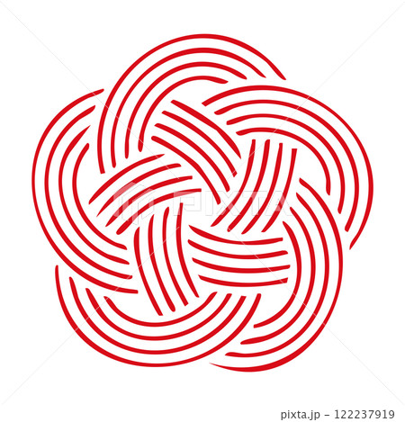 水引の梅結びのベクターイラスト　背景透過 122237919