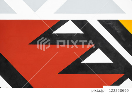 Colorful facades of historical houses near New Bazaar in Tirana, Albania 122238699