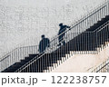 Shadows of people walking down stairs, Tirana, Albania 122238757