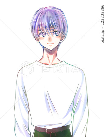 Tシャツの男性 笑顔 上半身 シャツイン Tシャツの男性 笑顔 上半身 シャツイン 122238866