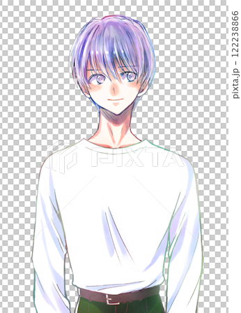 Tシャツの男性 笑顔 上半身 シャツイン Tシャツの男性 笑顔 上半身 シャツイン 122238866