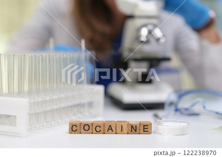 Indepth Laboratory Analysis of Various Cocaine Samples Conducted Under Microscope Indepth Laboratory Analysis of Various Cocaine Samples Conducted Under Microscope 122238970