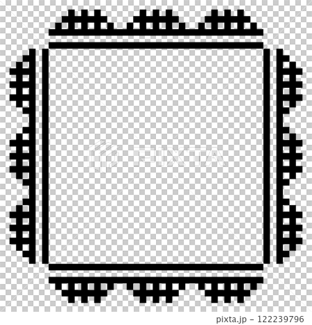 圓點圖片花邊框黑色 122239796