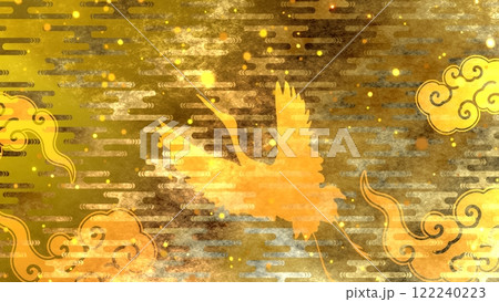 金色の和柄模様・背景 金色の和柄模様・背景 122240223