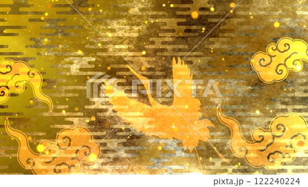 金色の和柄模様・背景 金色の和柄模様・背景 122240224