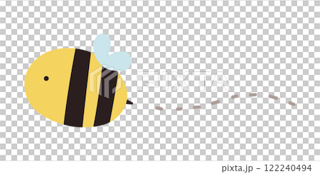 Illustration of a deformed flying bee 122240494