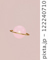cosmic theme with alien planet, cartoon style, 3d render illustration 122240710
