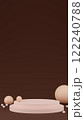 3d render,  geometric shapes with podium  122240788