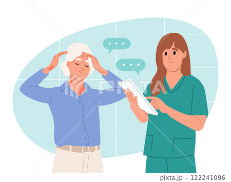 World Psoriasis Day. A doctor consults and prescribes treatment for a patient with skin diseases. Dermatological skin disease. Vector illustration in flat cartoon style World Psoriasis Day. A doctor consults and prescribes treatment for a patient with skin diseases. Dermatological skin disease. Vector illustration in flat cartoon style 122241096