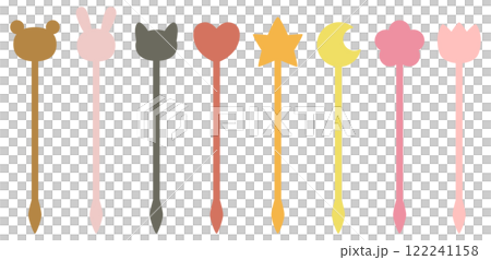 お弁当ピックのイラストセット ベクター素材 122241158