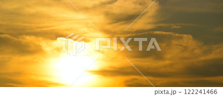 Cloudy sky and bright sunrise 122241466