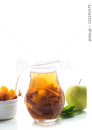 Homemade vitamin compote with mint Homemade vitamin compote with mint 122241575