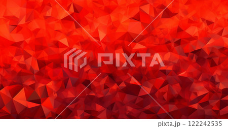 Panoramic red triangles mosaic background - AI generated image Panoramic red triangles mosaic background - AI generated image 122242535
