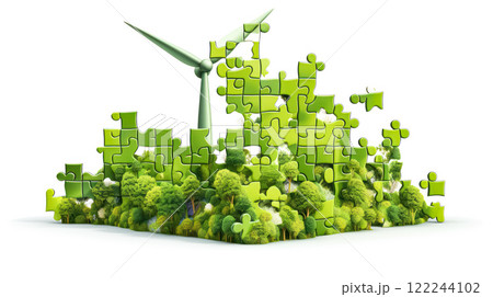 World Environment Day puzzle banner. 122244102