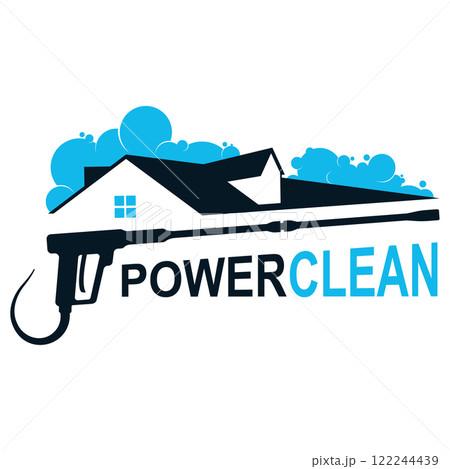 Power cleaning house washing symbol for business Power cleaning house washing symbol for business 122244439