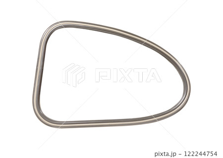 Metal car window frame in triangular shape isolated 122244754