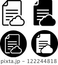 クラウド　テキストファイル　アイコンセット 122244818