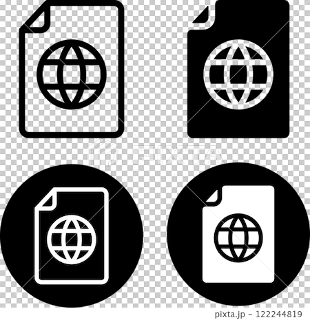 Internet and text file icon set 122244819