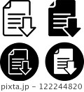 テキストファイル　ダウンロード　アイコンセット 122244820