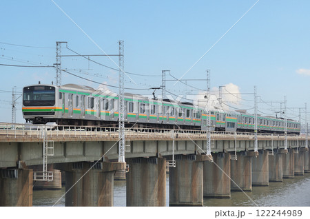 東海道本線　茅ヶ崎－平塚　JR東日本　E231系1000番台　K-17編成（国府津） 122244989