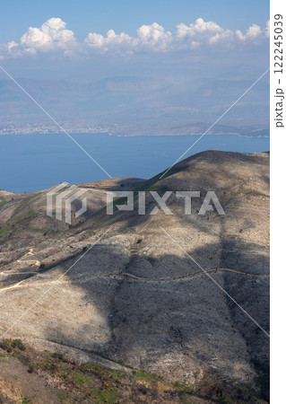Landscape with mountains, Pantokrator, Corfu, Greece 122245039
