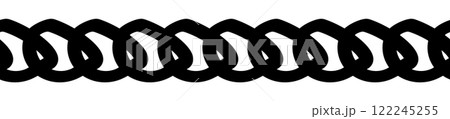 Seamless curb chain black silhouette clip art 122245255