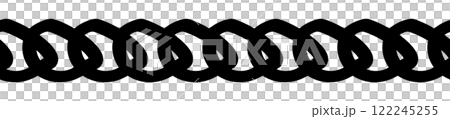 Seamless curb chain black silhouette clip art 122245255