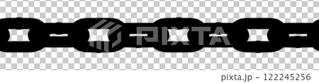 Seamless curb chain black silhouette clip art 122245256