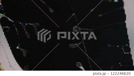 Damaged matrix. Broken pixels. Black wet...の写真素材 [122246620] - PIXTA