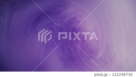Blur mist wave. Paint water flow. Purple lilac color smoke cloud fluid glitter particles texture ink vortex on abstract art background. Blur mist wave. Paint water flow. Purple lilac color smoke cloud fluid glitter particles texture ink vortex on abstract art background. 122246730