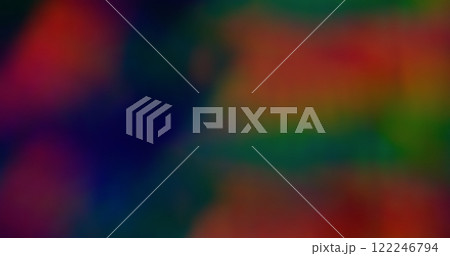 Blurred light waves. Gradient flare. Defocused leak multicolor green yellow rays rainbow flickers beam lens on abstract art background. 122246794