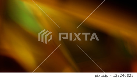 Blurred orange ray. Changing shade color. Spectral overflows. Smooth fluctuation luminosity. Calm reflections different tone. Mystical flickering background. 122246823