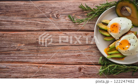 Top Breakfast sandwich avocado fried eggs Top Breakfast sandwich avocado fried eggs 122247482
