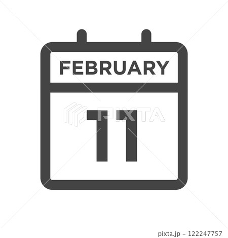 February 11 Calendar Day or Calender Date for Deadlines or Appointment 122247757