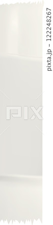 White adhesive tape is attaching a sheet of white paper to a white background creating a realistic effect, perfect for graphic design projects 122248267