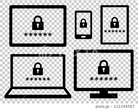 Mobile device security screen set 122248567