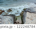 Sea shore on the Caribbean beach in the Zona Hoteleria in Cancun. 122248784