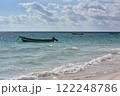 The boat in the Caribbean Sea on a sunny day. 122248786
