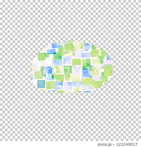 Watercolor tile speech bubble Watercolor tile speech bubble 122249017