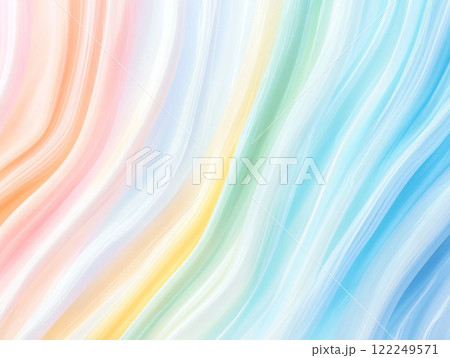 虹色の抽象的な流れるライン背景 虹色の抽象的な流れるライン背景 122249571