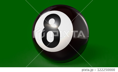 Eight Ball for Game or Hobby concept 3d rendering. 122250000