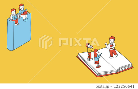 独学や塾、それぞれの勉強スタイル 学校・塾・学習・受験勉強などのイメージイラスト 独学や塾、それぞれの勉強スタイル 学校・塾・学習・受験勉強などのイメージイラスト 122250641