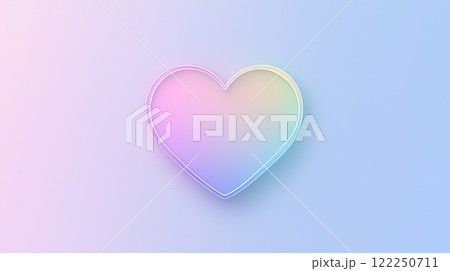 パステルカラーのハートアイコン パステルカラーのハートアイコン 122250711