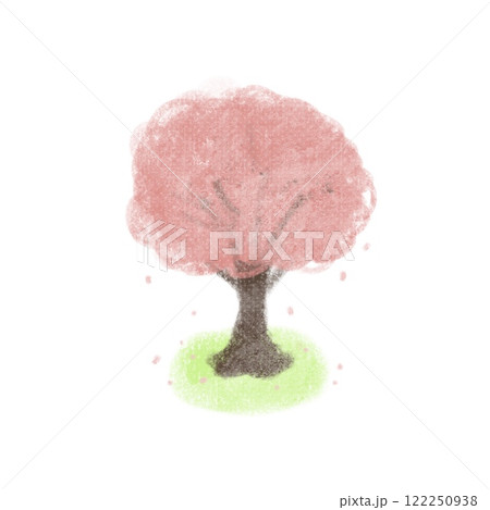 水彩で描いたシンプルな桜のイラスト 122250938